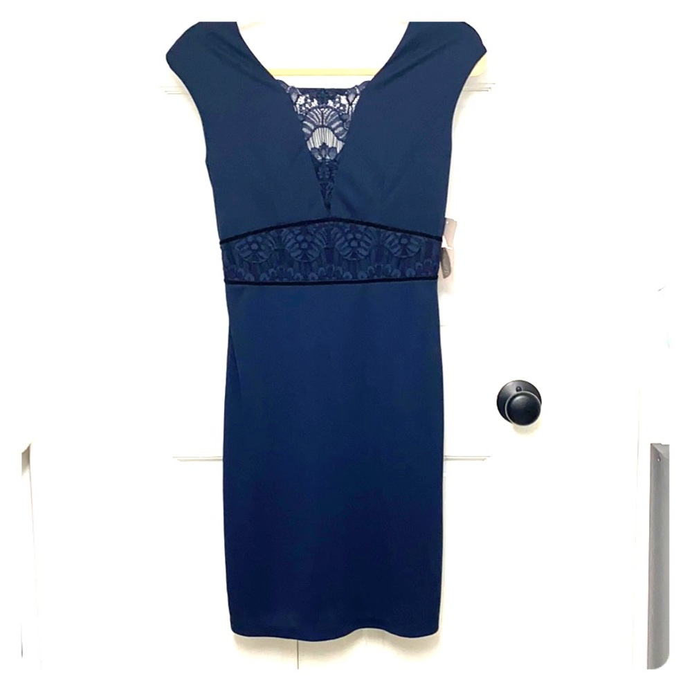 Forever 21 Navy Blue dress with lace detail